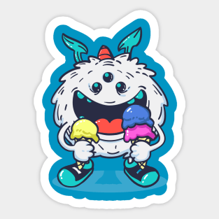 Monster Ice Cream Sticker